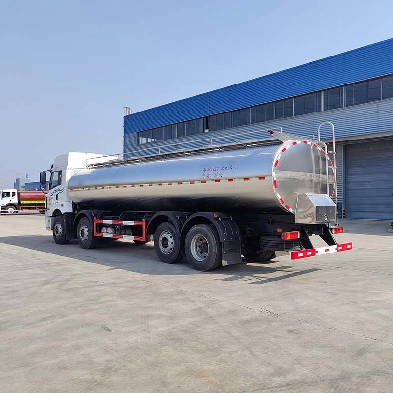 FAW 8*2 22000 liters water milk tanker truck Oblique Back Plot