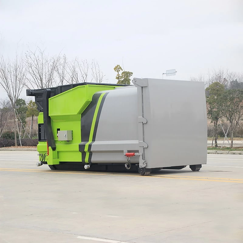 8cbm mobile hook arm compressed garabge truck Oblique Back Plot