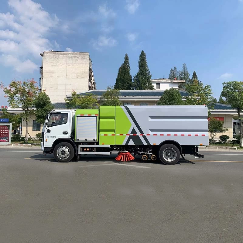 12 Tons Electric Street Sweeper with High Pressure Front side view