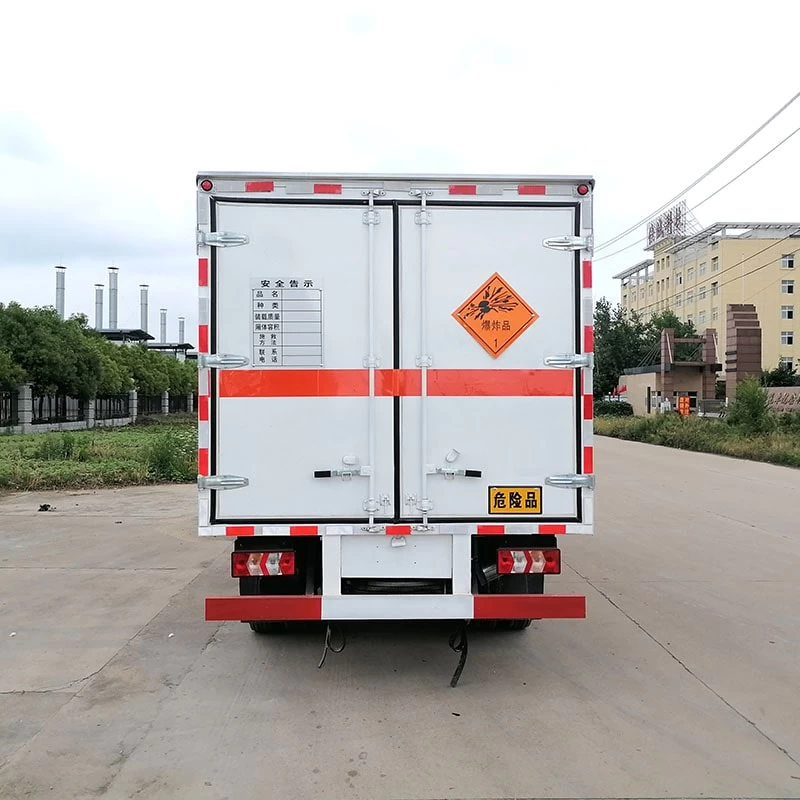 JAC 4*2 cargo flammable liquid container transport truck Back Image