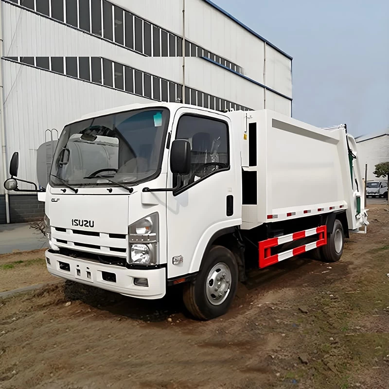 Hot ISUZU ELF 8CBM 4x2 Rear Loader Garbage Disposal Truck
Oblique Front View