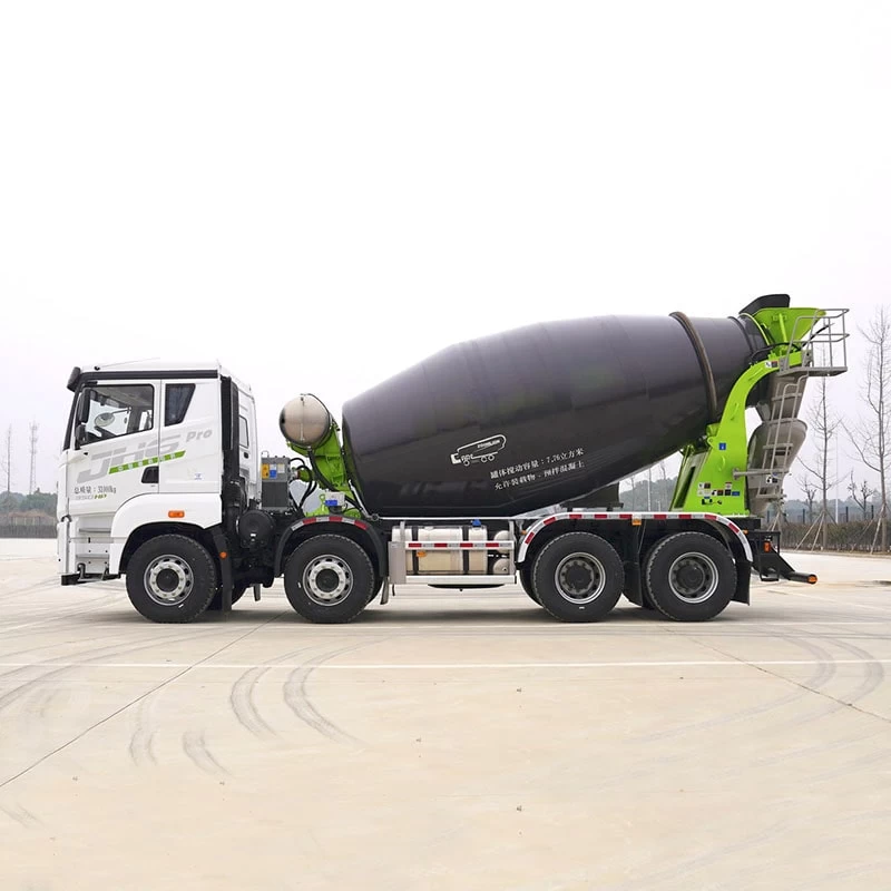 FAW top ranking 8*4 10 m3 cement mixer pump truck Front Side View
