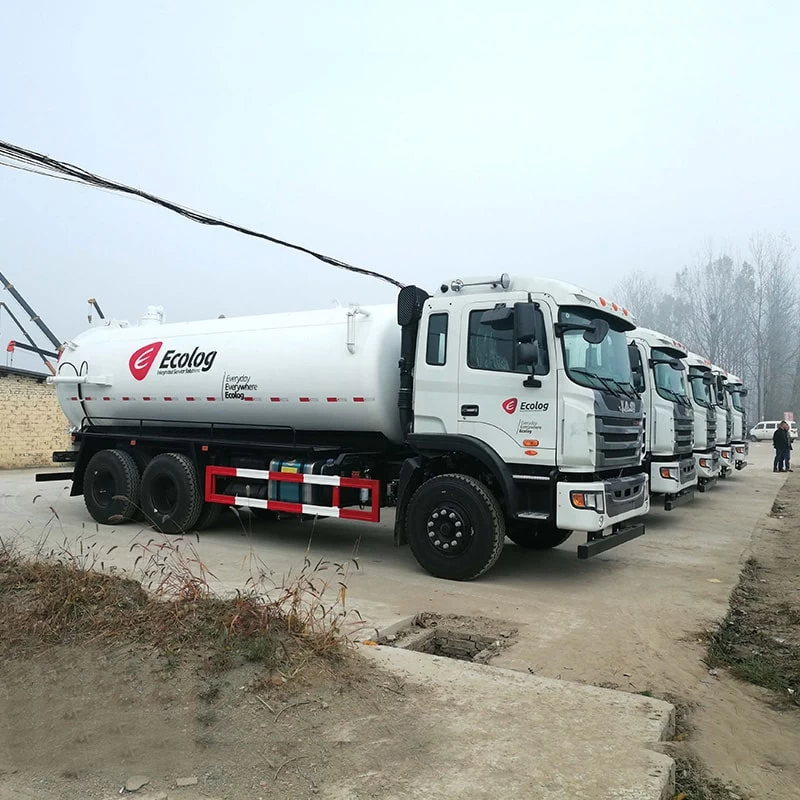 JAC 6*4 22 cubic jetting vacuum sewage suction truck Oblique Front View
