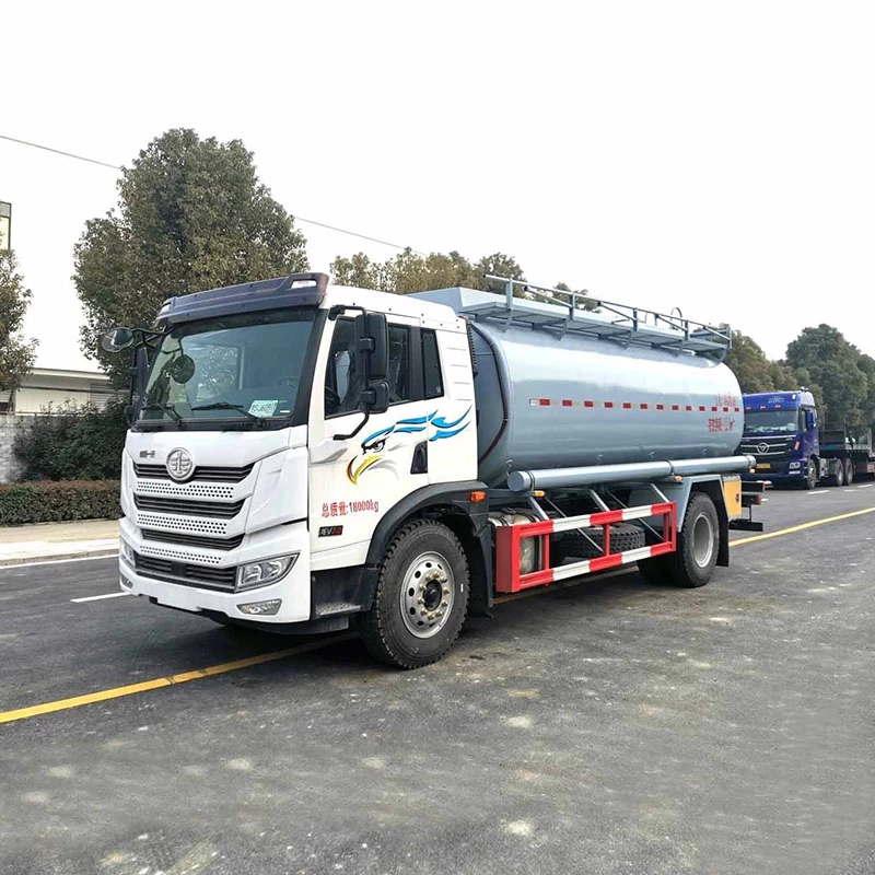 FAW 10 ton water purifying agent lubricating transporte truck Oblique Front View