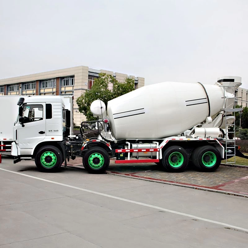 Howo 8 cbm 8*4 concrete mixer truck Front Side View