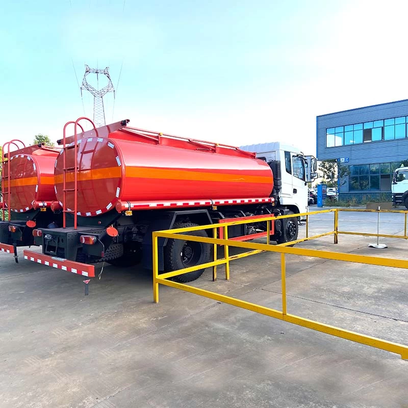 DongFeng 12000L Diesel Oil Transporter Fuel Tanker Truck Oblique Back Plot