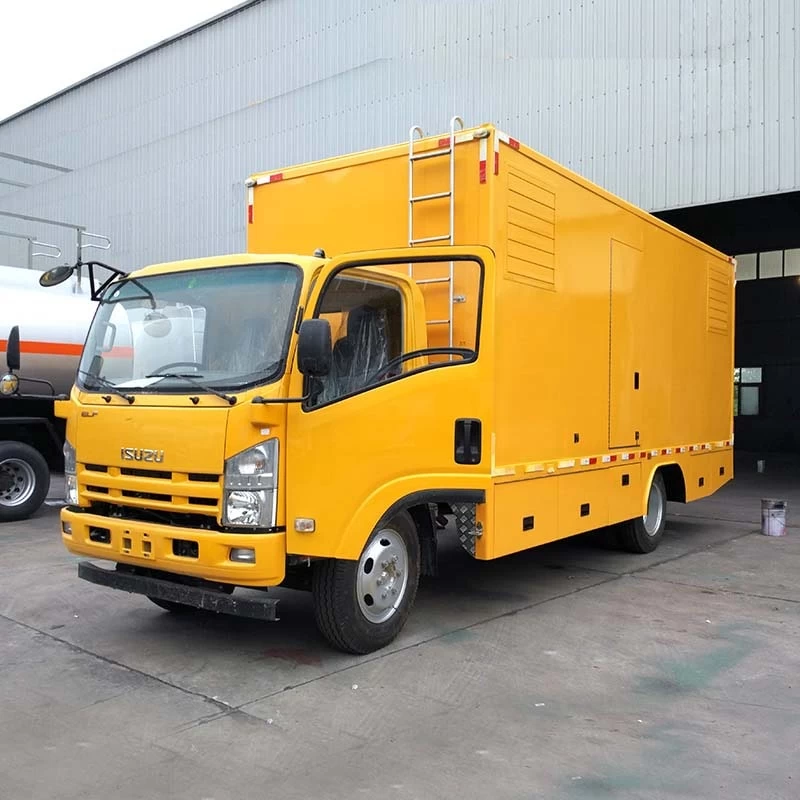 Isuzu 150KW rescue vehicle Power Supply Truck Oblique Front View