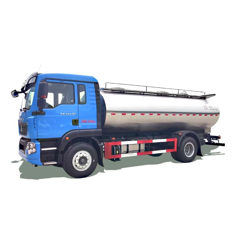 HOWO 4*2 Stainless steel 2 axle 13t milk tank truck Thumbnail