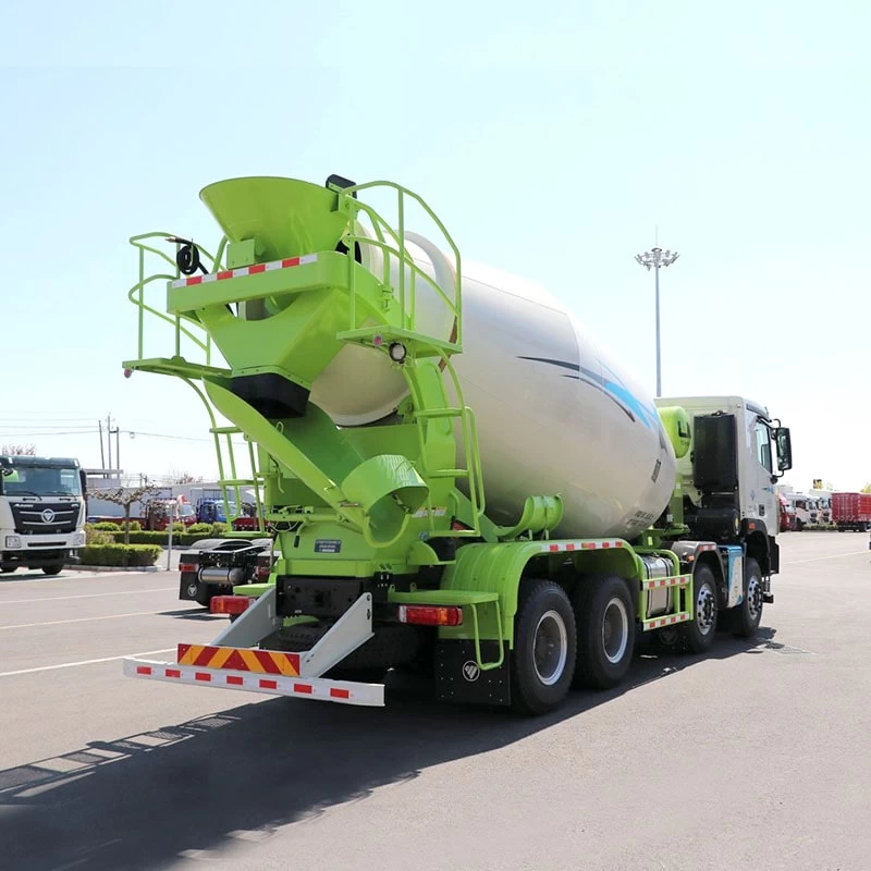 FOTON 8*4 10 cbm concrete mixer truck with pump Oblique Back Plot