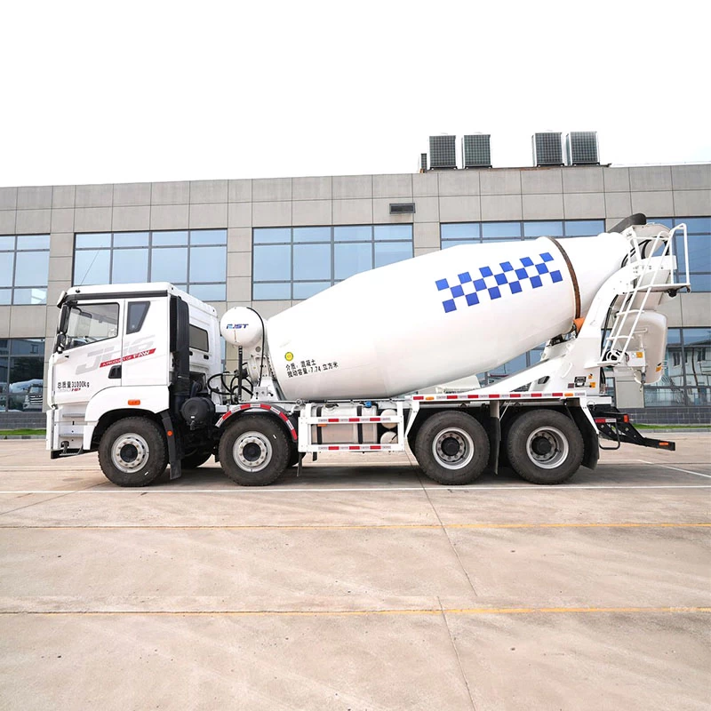 FAW 8*4 heavy duty mixer truck 10 m3 with speed control Front Side View
