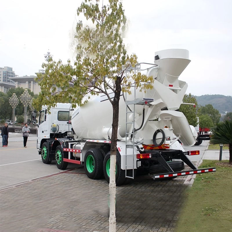 Howo 8 cbm 8*4 concrete mixer truck Oblique Back Plot
