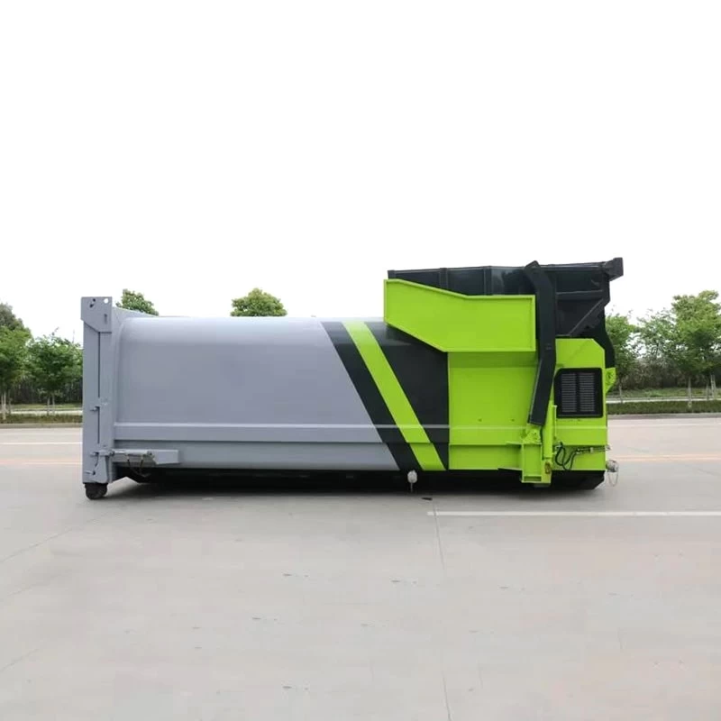 20cbm mobile compressed garbage station hook up garbage trucks Front Side View
