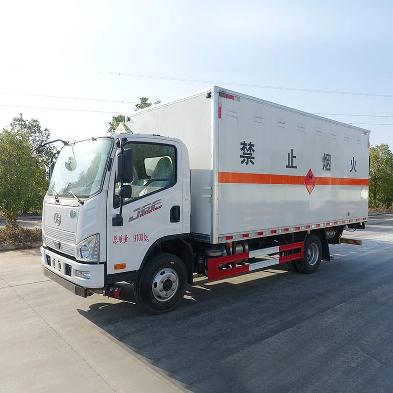 FAW 4*2 flammable liquid explosion-proof truck for sale Oblique Front View
