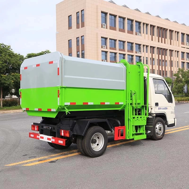 FOTON high quality automated side loader garbage truck Oblique Back Plot