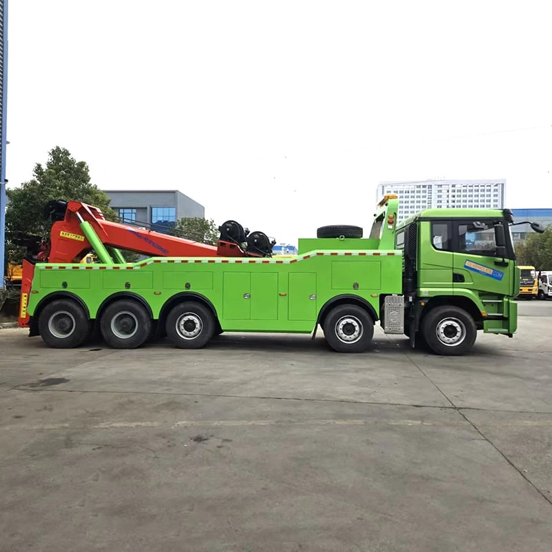 Shacman 10x4 Wrecker Tow Truck 40Ton with Hydraulic Crane
Front Side View