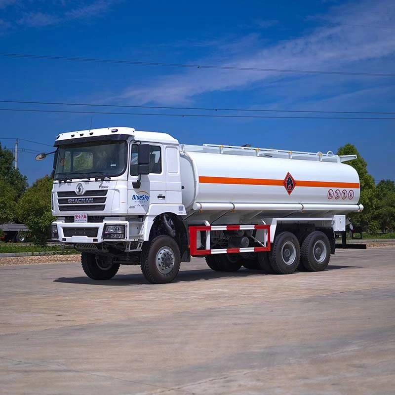 Shacman 6x6 25000 liters fuel oil truck tanker Oblique Front View