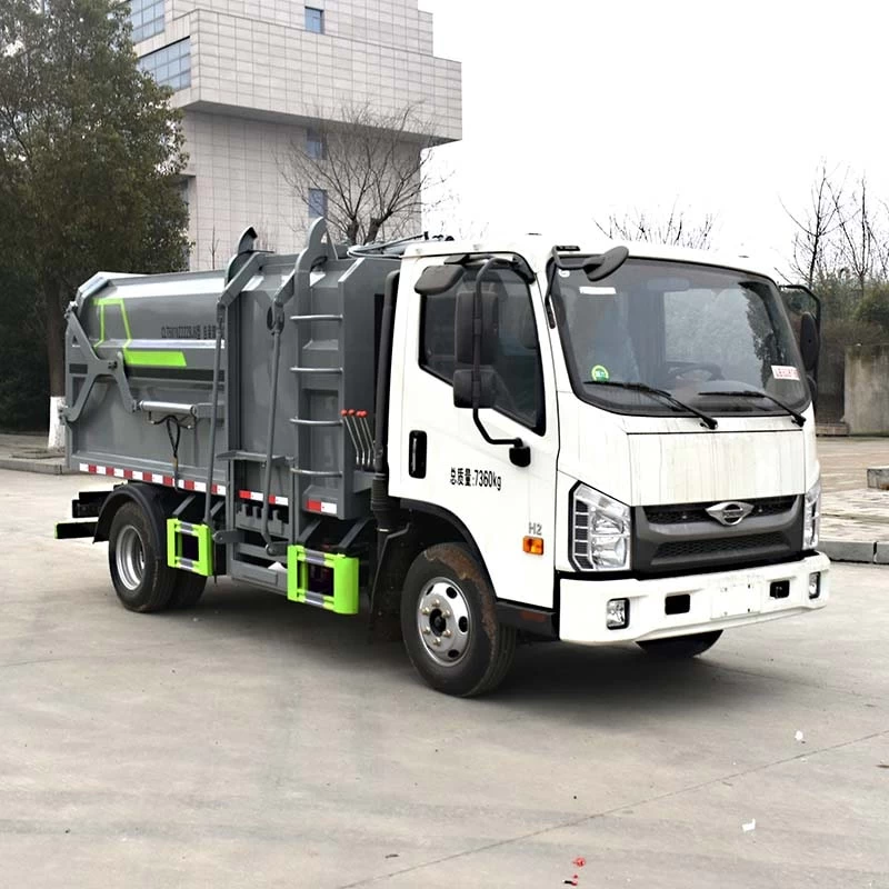 FOTON waste collection vehicle side loader garbage truck Oblique Front View 