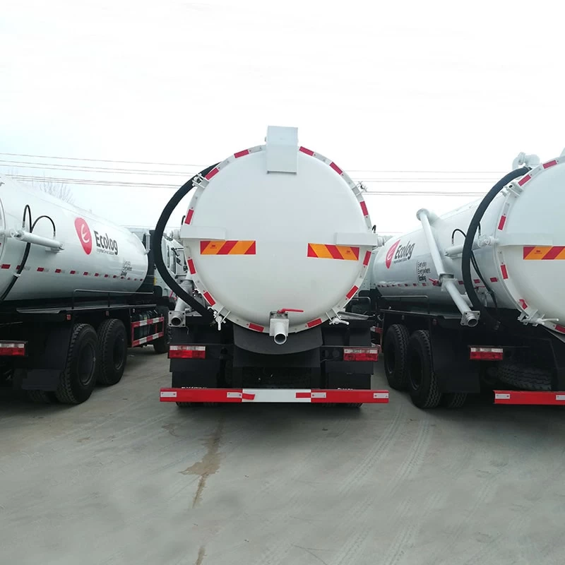 JAC 6*4 22 cubic jetting vacuum sewage suction truck Back Image
