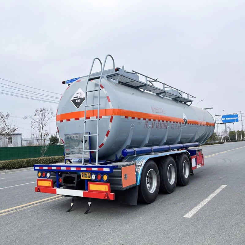 30 cbm sulfuric acid hydrochloric acid transport truck Oblique Back Plot
 