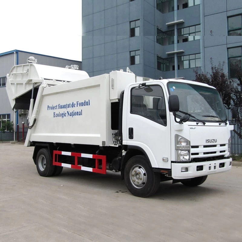 Hot ISUZU ELF 8CBM 4x2 Rear Loader Garbage Disposal Truck
Oblique Front View