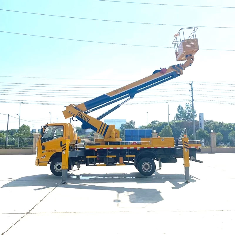 JMC brand new or used 4*2 26m aerial platform truck Front Side View
