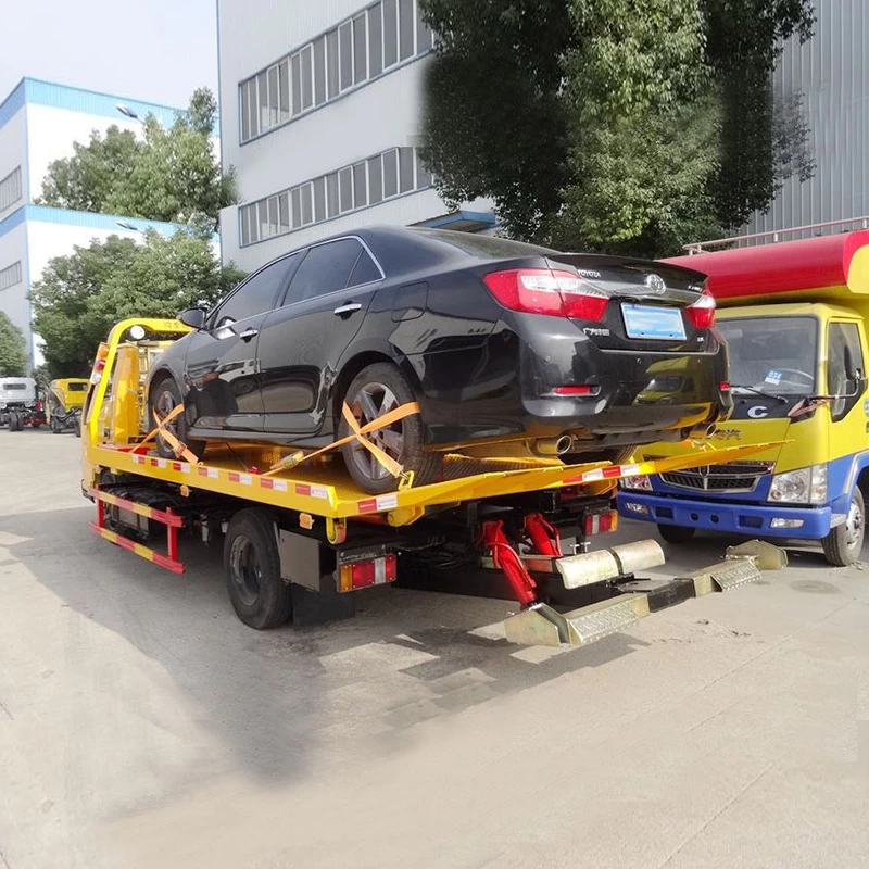 JMC 4x2 hydraulic wrecker tow truck road recovery truck Oblique Back Plot