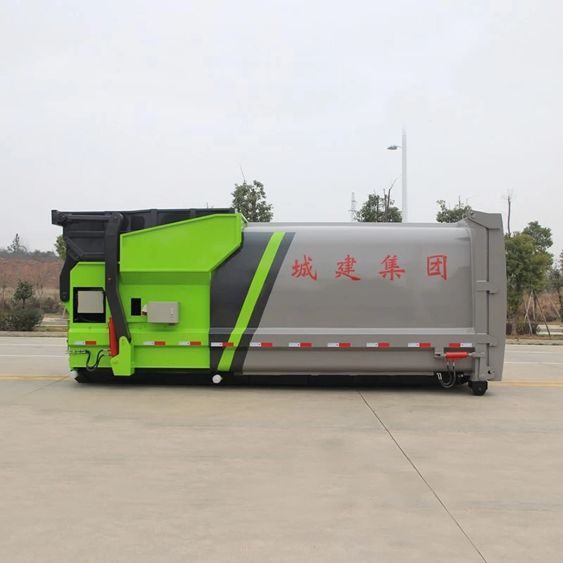 18cbm hook arm mobile compressed garbage station Front Side View