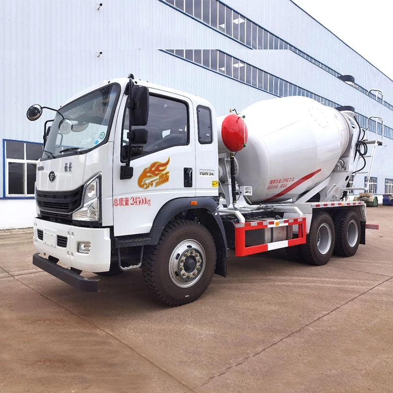 HOWO 10 construction machine cement small mobile mixer truck Oblique Front View
