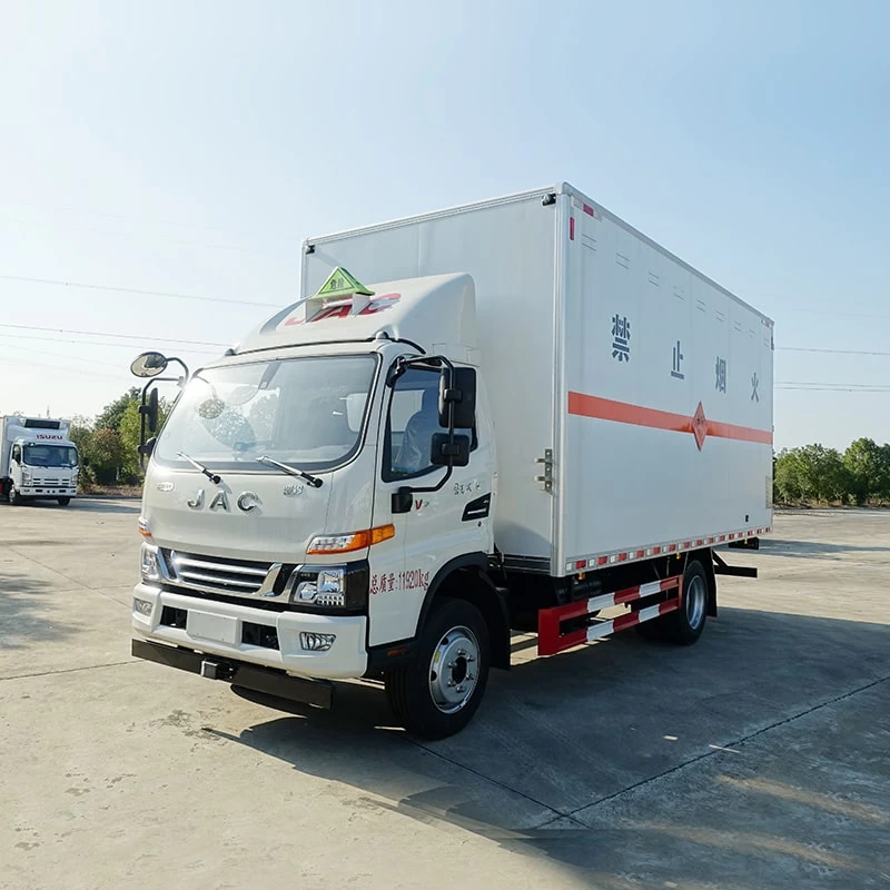 JAC 4*2  blasting equipment van cargo truck for sale Oblique Front View 
