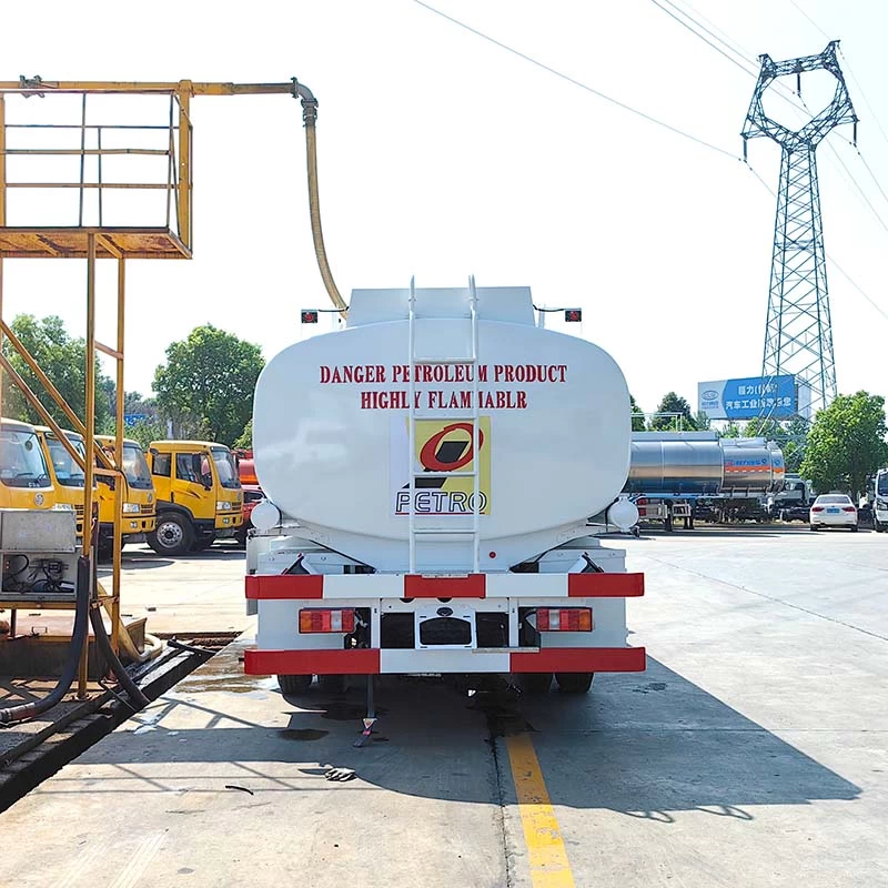 Howo 12000 Liters Diesel Oil Fuel Tanker Truck Back Image