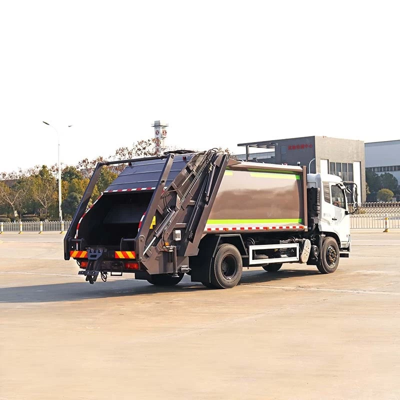 DongFeng 14m3 4x2 Garbage Compactor Truck Oblique Back Plot