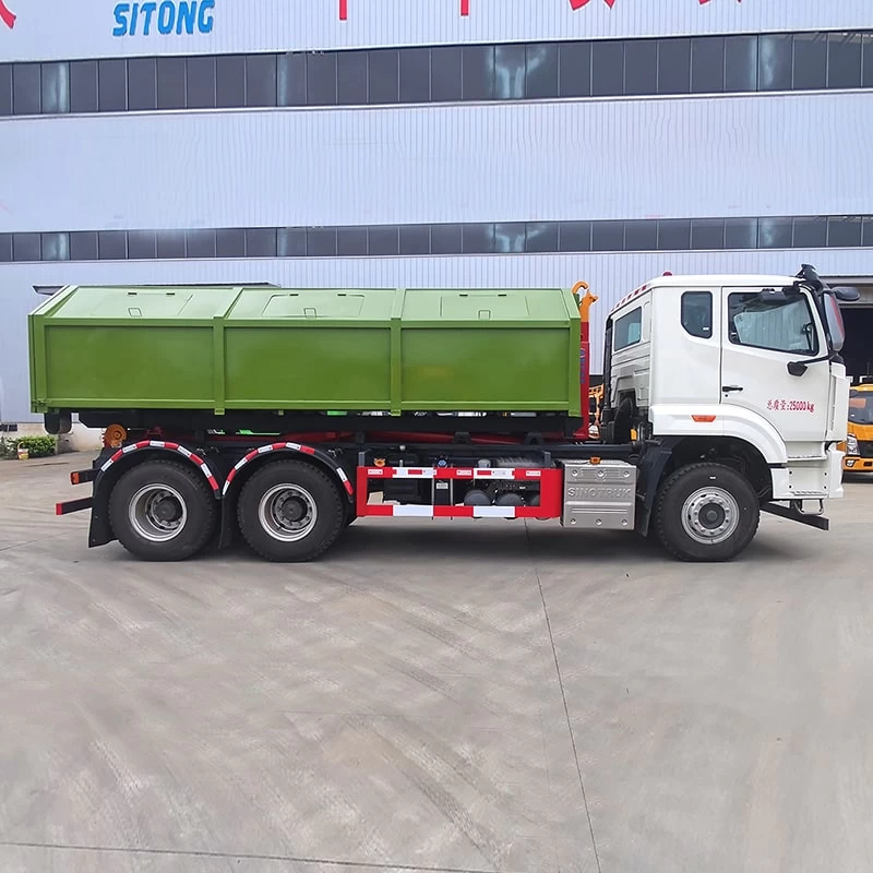 Sinotruck Howo 6x4 25 Tons Roll Off Refuse Collector Truck
Front Side View
