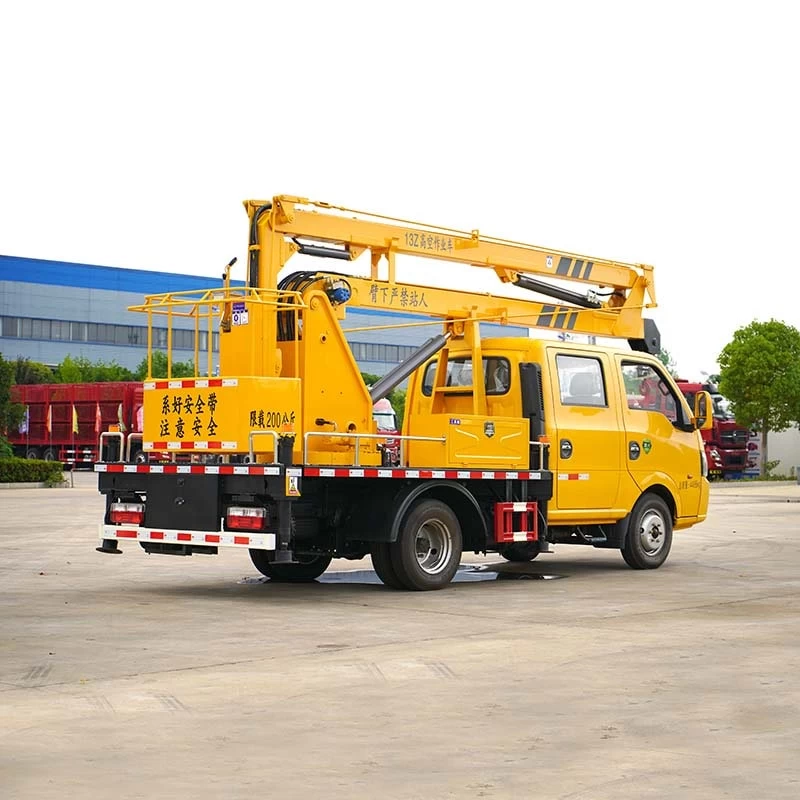 DongFeng 4x2 aerial working platform truck Oblique Back Plot