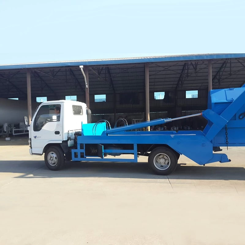 New or Used ISUZU 5 CBM Skip Loader Waste Garbage Truck Front Side View
