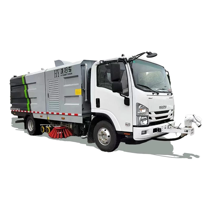 ISUZU 4cbm high-pressure flushing self-cleaning road sweeper Thumbnail