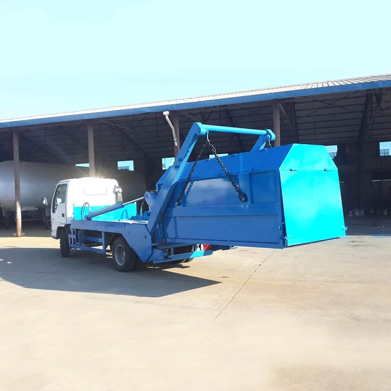 New or Used ISUZU 5 CBM Skip Loader Waste Garbage Truck Oblique Back Plot

