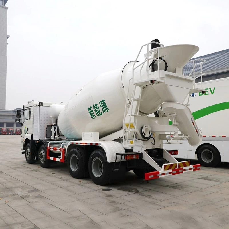 SHACMAN 8*4 8 cubic meters mobile mixer truck for sale Oblique Back Plot