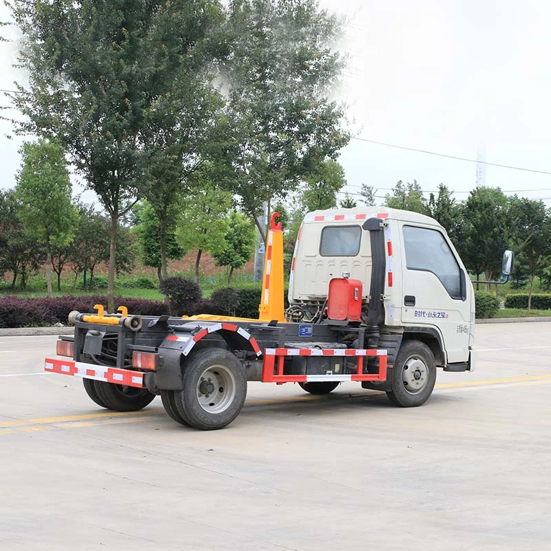 Foton mini 2-3 CBM Hook Lift Garbage Truck Oblique Back Plot