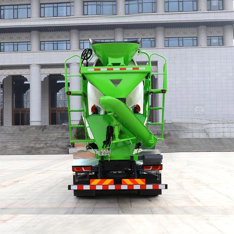 SHACMAN 8*4 cement tanker 8 cbm concrete mixer truck Back Image
