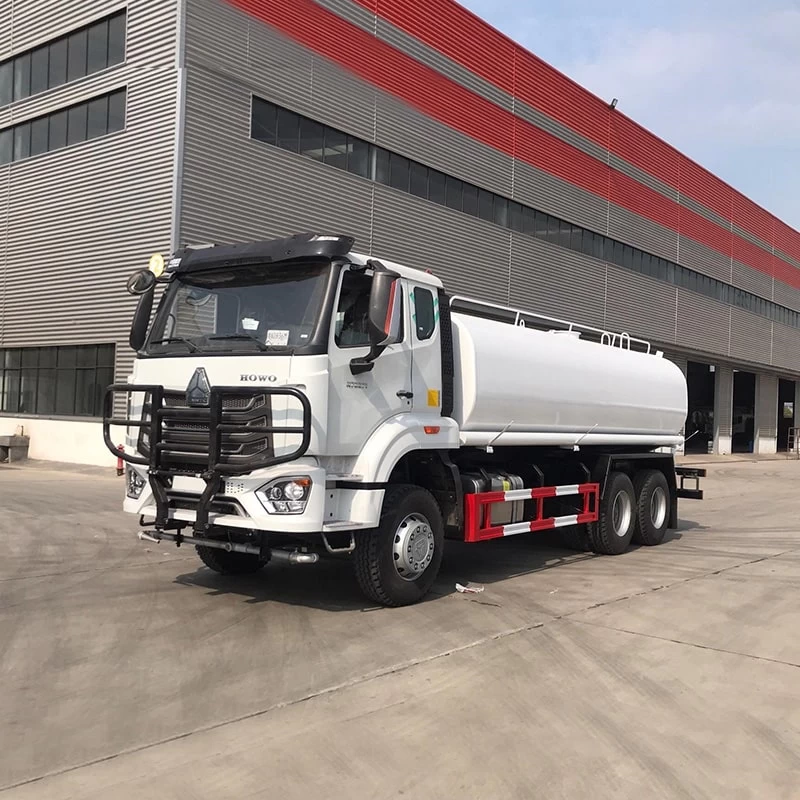 HOWO 6*4 25 ton watering cart water tank truck for sale Oblique Front View
