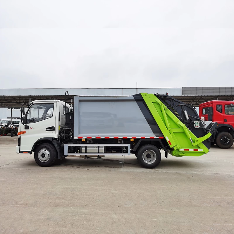 JAC 4*2 6m3 garbage collect garbage compactor truck Front side view