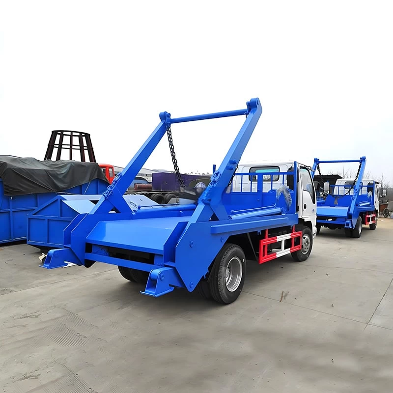 ISUZU 6CBM Arm Roll Container Garbage Bin Skip Garbage Truck Oblique Back Plot