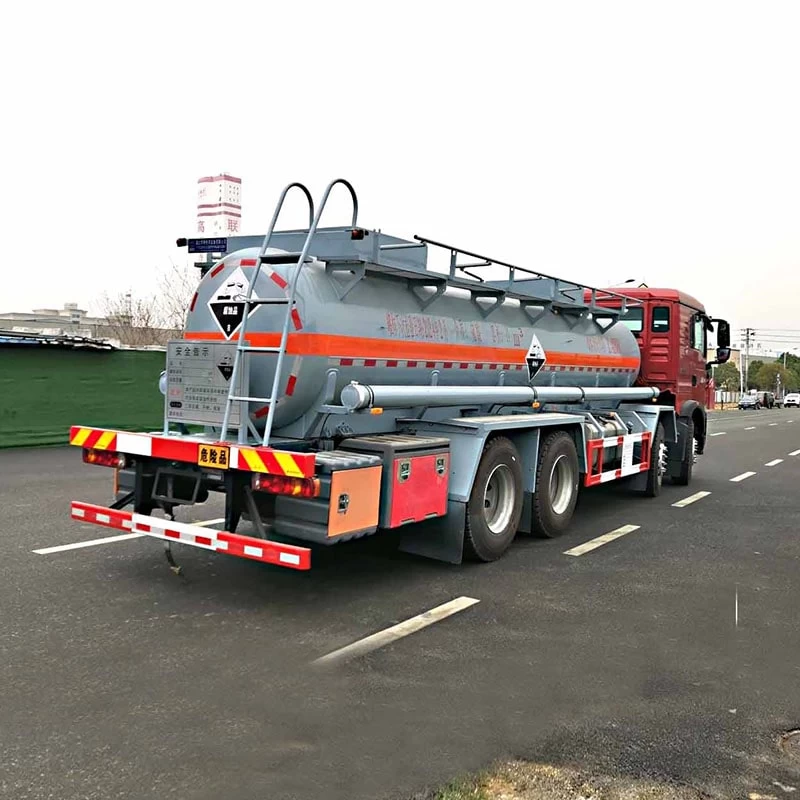 HOWO 8*4 10m3 vitriol corrosive transporte liquid truck Oblique Back Plot