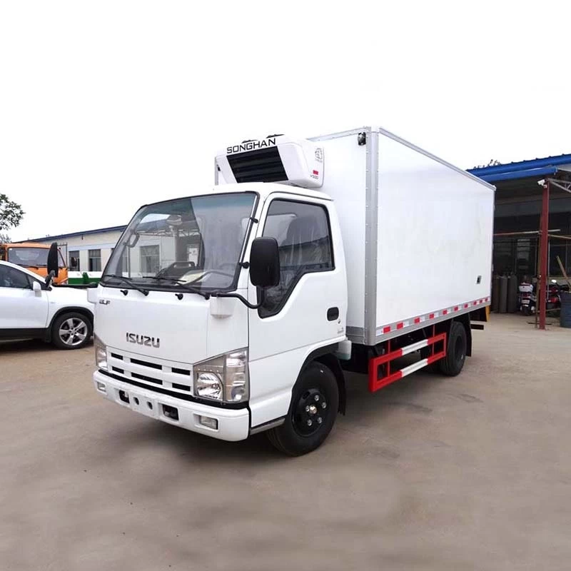Isuzu 4x2 4.2m Refrigerated Box Van Refrigerator Truck Oblique Front View 
