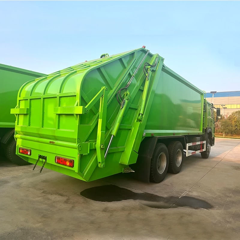 SINOTRUCK HOWO 18 CBM Compactor Garbage Truck 6 x 4 for Sale Oblique Back Plot