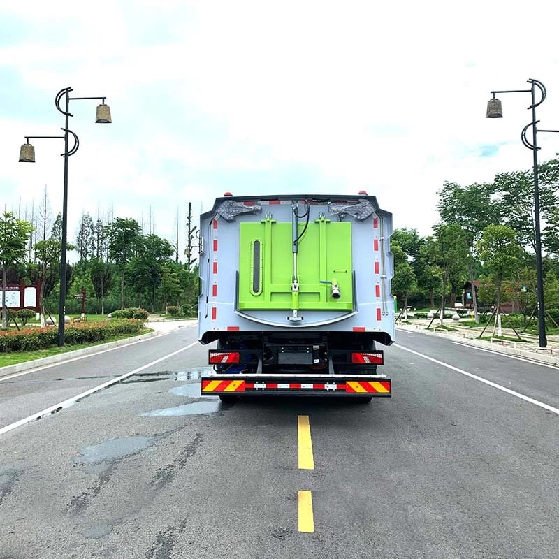 BYD pure electric road sweeper truck with high-pressure Back image  