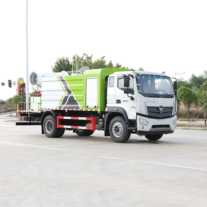Foton 4x2 10000L water spraying sprinkler truck Oblique Front View