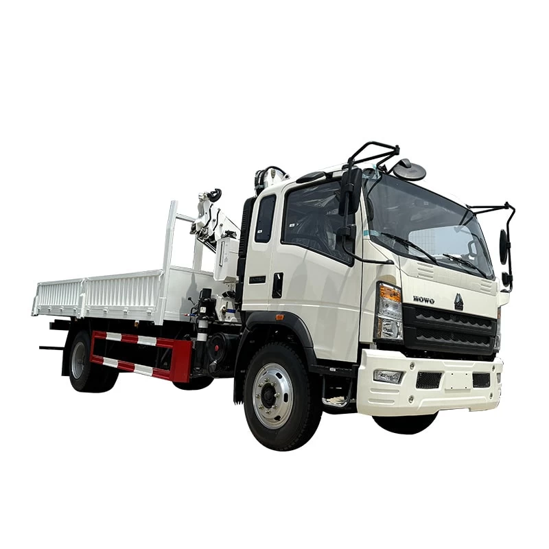 HOWO 4X2 5 Ton Hydraulic Telescopic Boom Truck Mounted Crane Thumbnail
