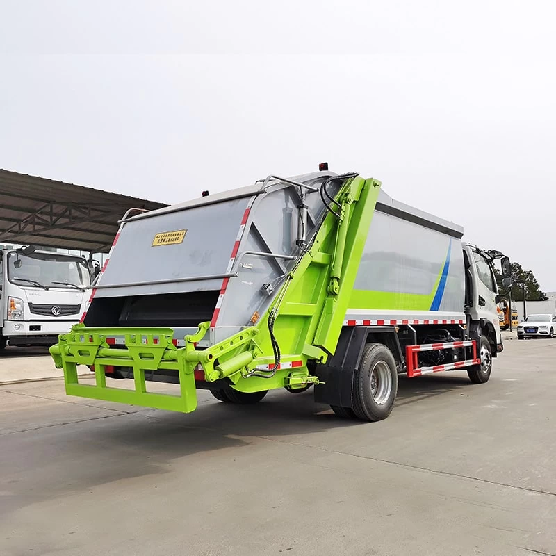JAC 8m3 4*2 compressed garbage truck for garbage collect Oblique back plot
