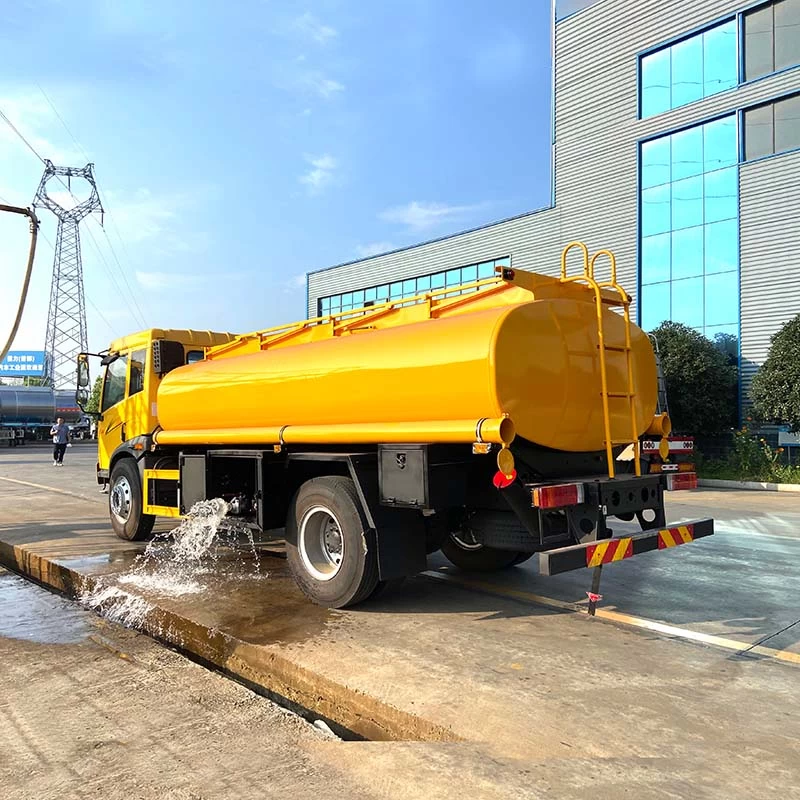 FAW 4x2 aluminum 12000 liters fuel tank truck Oblique Back Plot